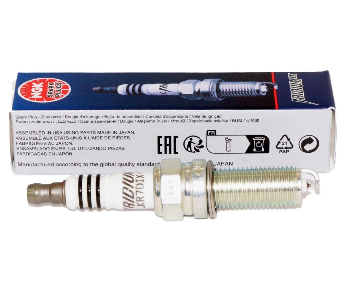 NGK iridium tip close-up highlighting precise ignitability