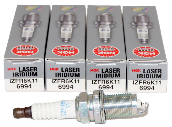 NGK IZFR6K11 front packaging showing 4-pack and benefits