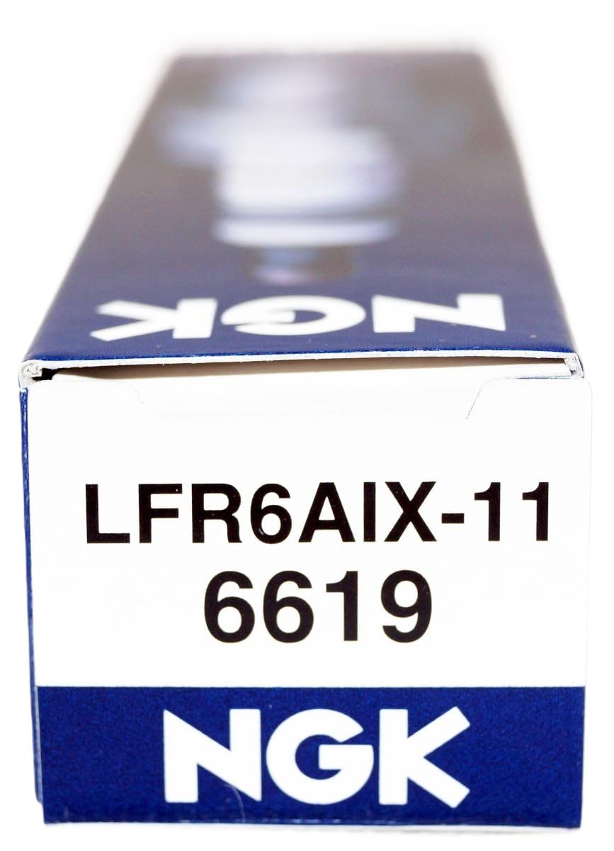 NGK LFR6AIX-11 in a garage setting conveying professional-grade parts for DIY and shop use