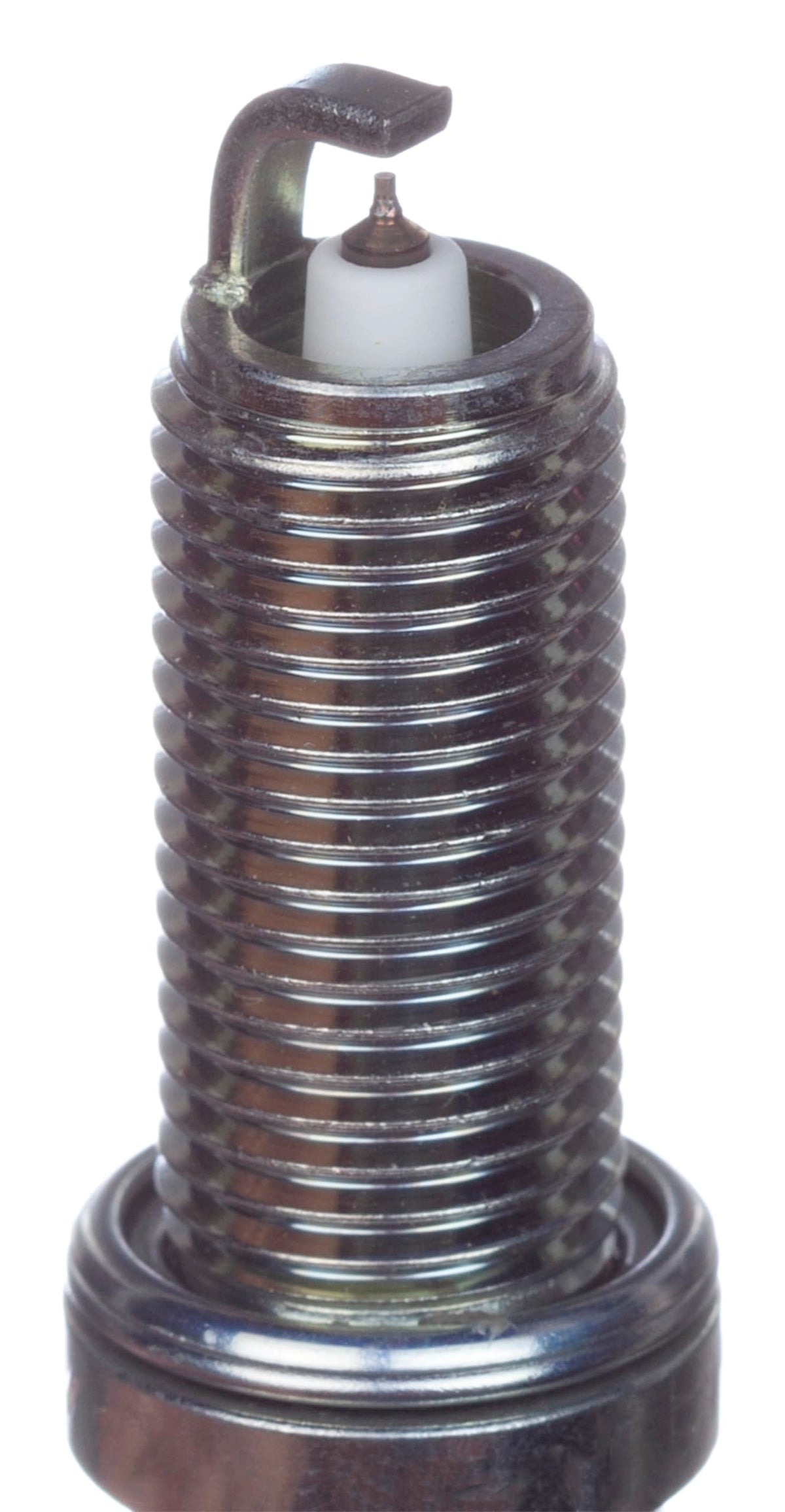 NGK LKAR8AI-9 installed in motorcycle cylinder head illustrating direct-fit reliability