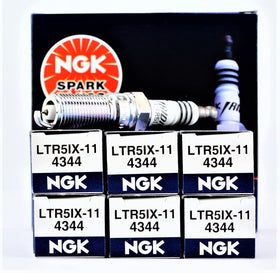 NGK LTR5IX-11 iridium center electrode close-up, highlights durable spark performance