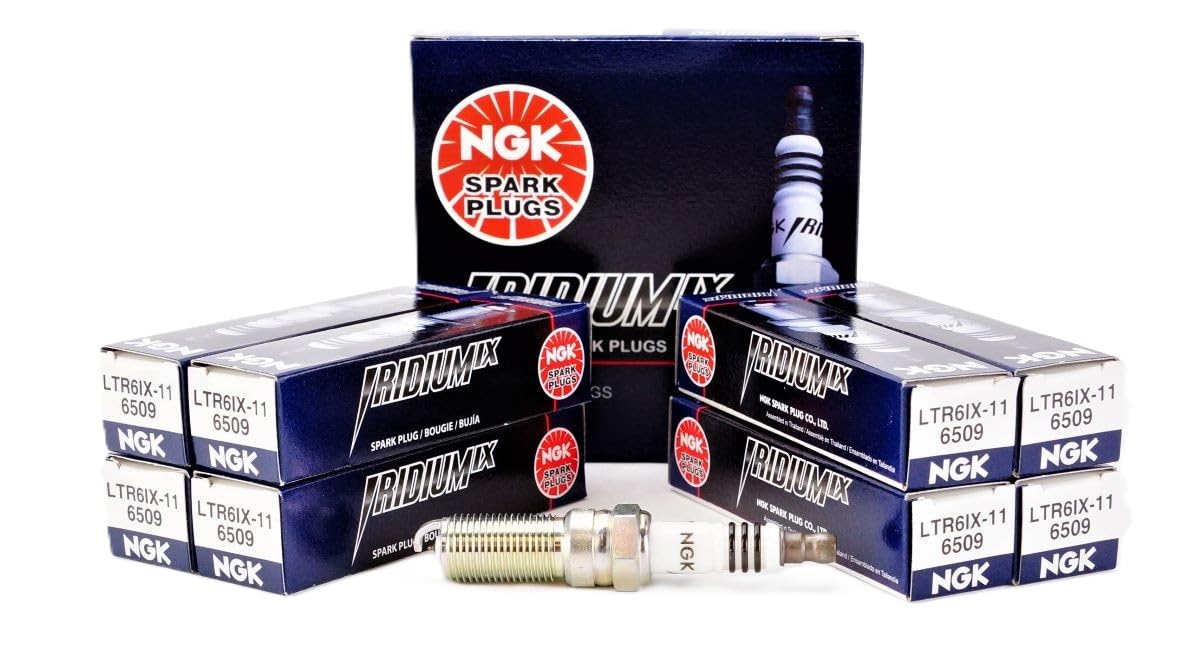NGK LTR6IX-11 front packaging showing genuine eight-pack and part number benefits
