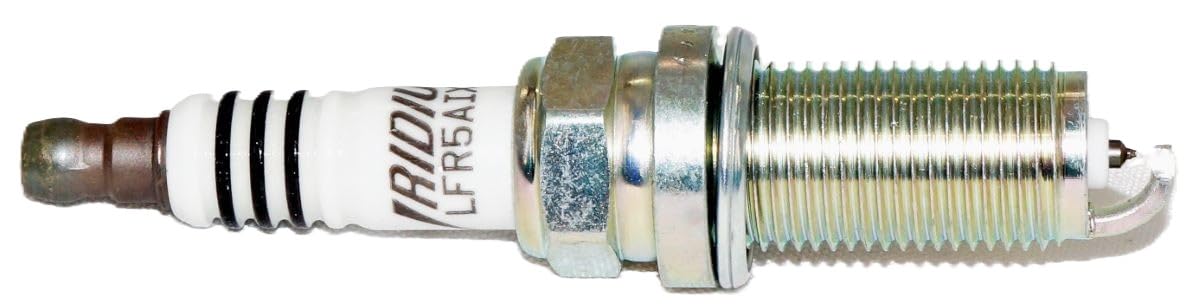 NGK plug electrode detail showing fine-wire spark and better ignition