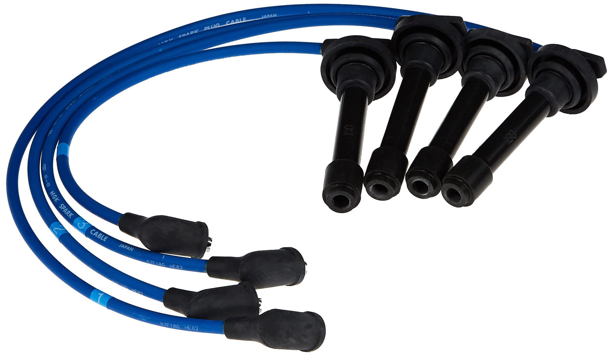 NGK RC-HE82 front packaging showing complete 4-wire set and fitment details for quick identification