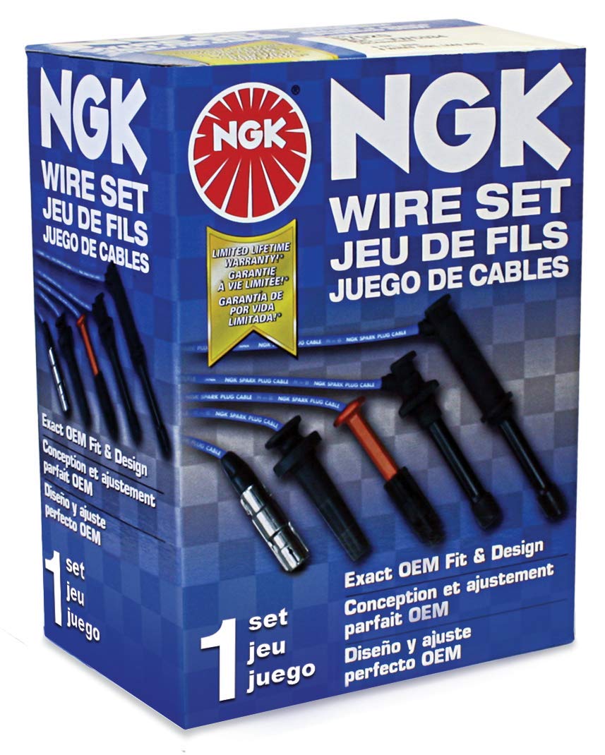 NGK close-up of high-temp silicone jacket emphasizing heat resistance benefit