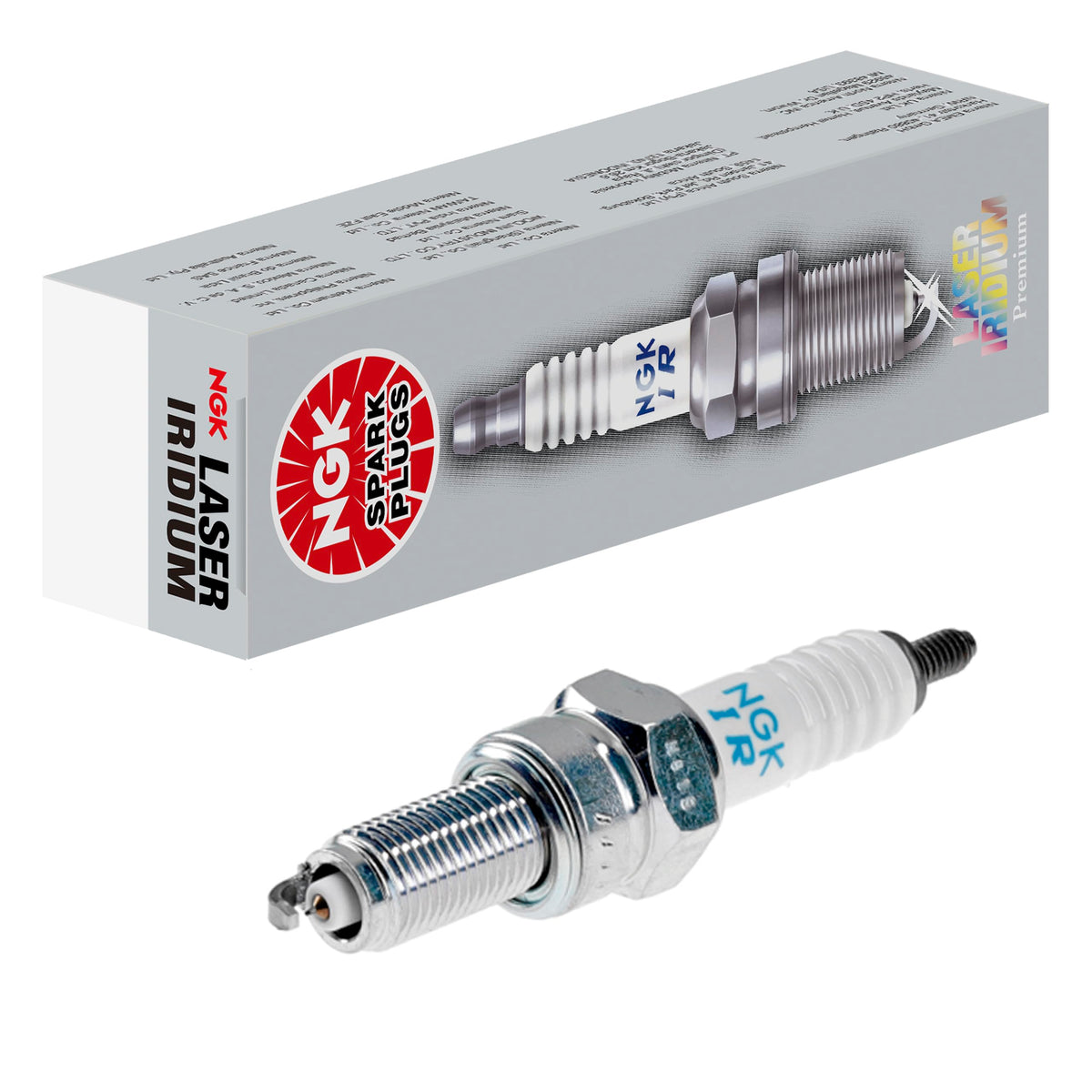 NGK SIMR8A9 front packaging showing product and specs, ensures correct fit