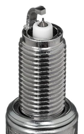 NGK SIMR8A9 iridium tip close-up revealing fine electrode for durable spark