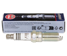 NGK close-up of iridium center electrode demonstrating precise spark focus benefit