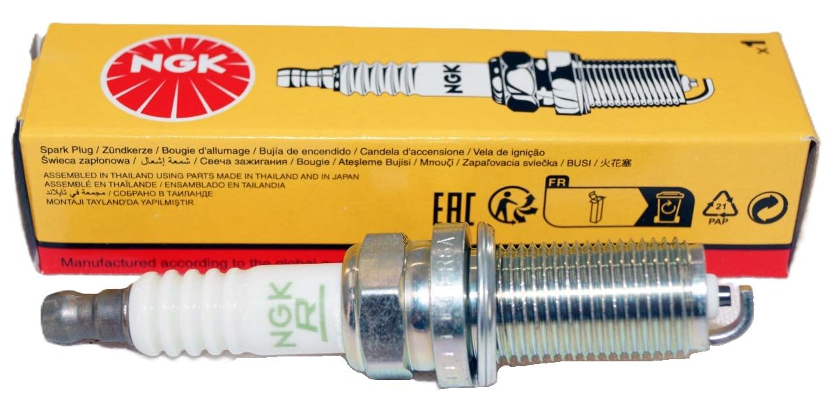 NGK spark plug electrode close-up highlighting durable tip for consistent spark