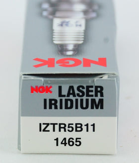 NGK spark plug close-up of electrode showing precise construction benefit