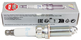 NGK close-up of iridium center electrode showing durable fine-wire for consistent spark