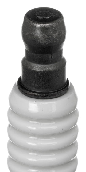 NGK LFR7A close-up of electrode and porcelain, NGK precision for reliable ignition