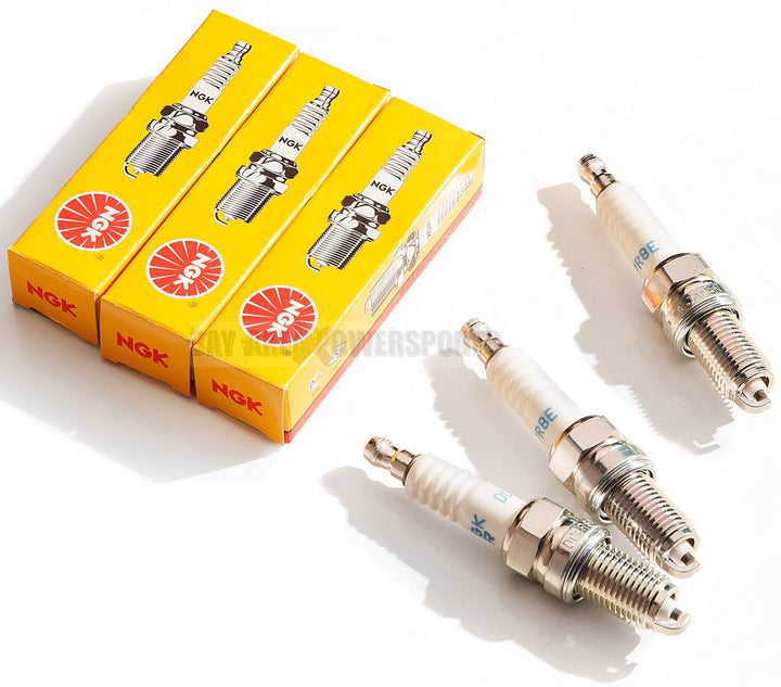 NGK spark plug front view showing fit and dependable ignition