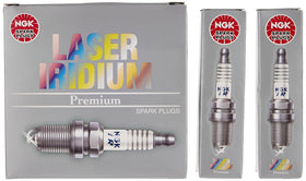 NGK spark plug SILZKBR8D8S front packaging showing genuine parts and fitment information