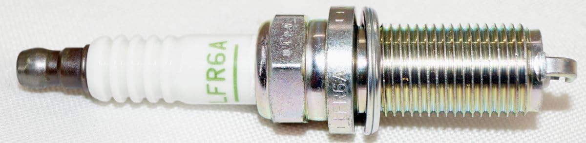 NGK spark plug thread and 26.5mm reach detail ensuring correct cylinder-head fit