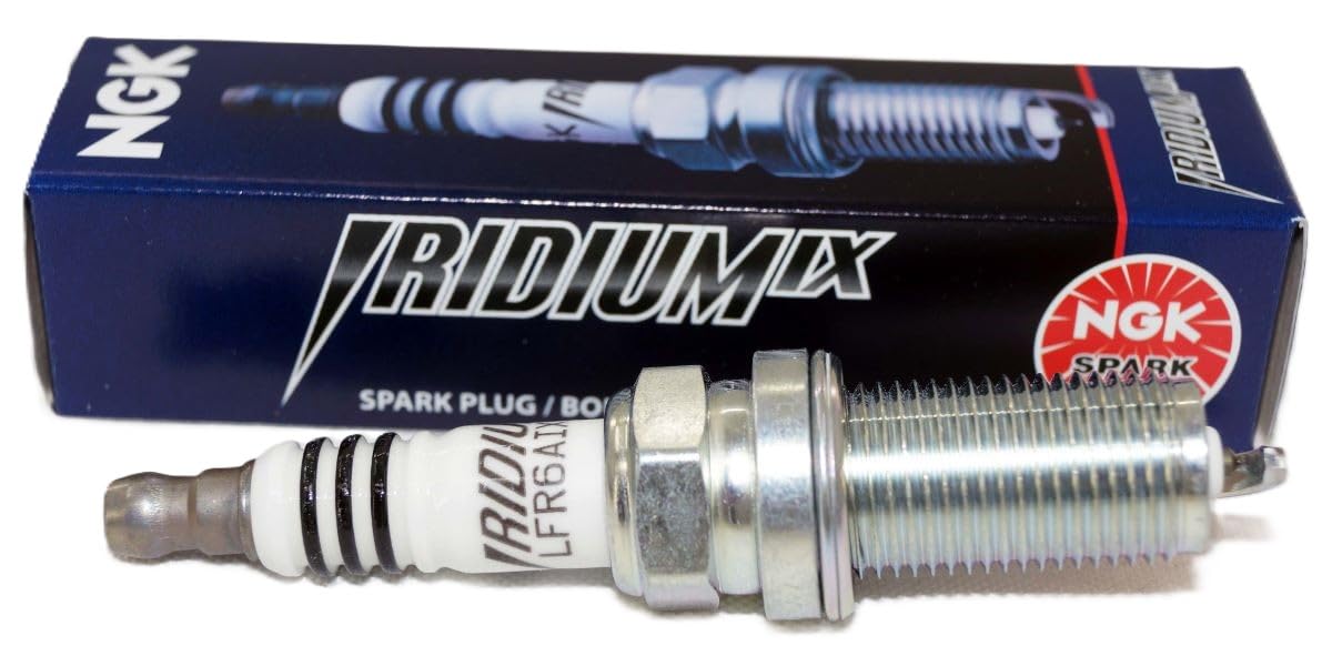 NGK spark plug threads and seating showing precise machining for secure installation and leak prevention