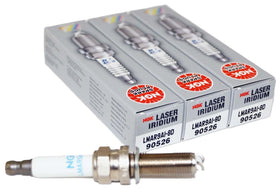 NGK spark plug LMAR9AI8D front view showing thread and insulator for reliable fit