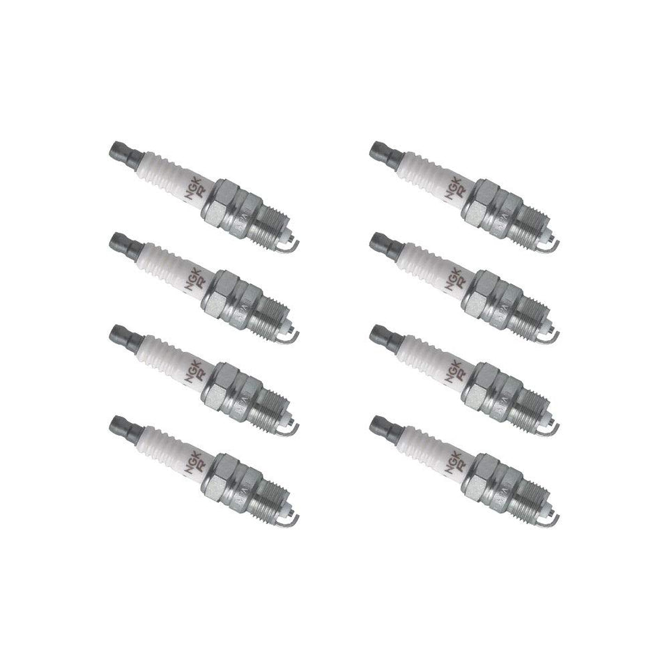 NGK V-Power UR4 eight-pack front packaging showing clear product labeling and fit