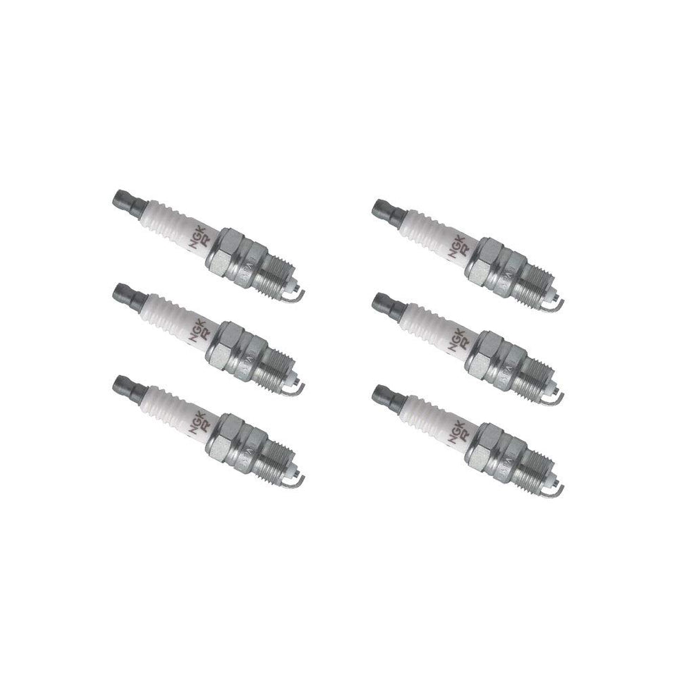 NGK V-Power LFR6A-11 six-pack front view showing packaging and part details for reliable fitment