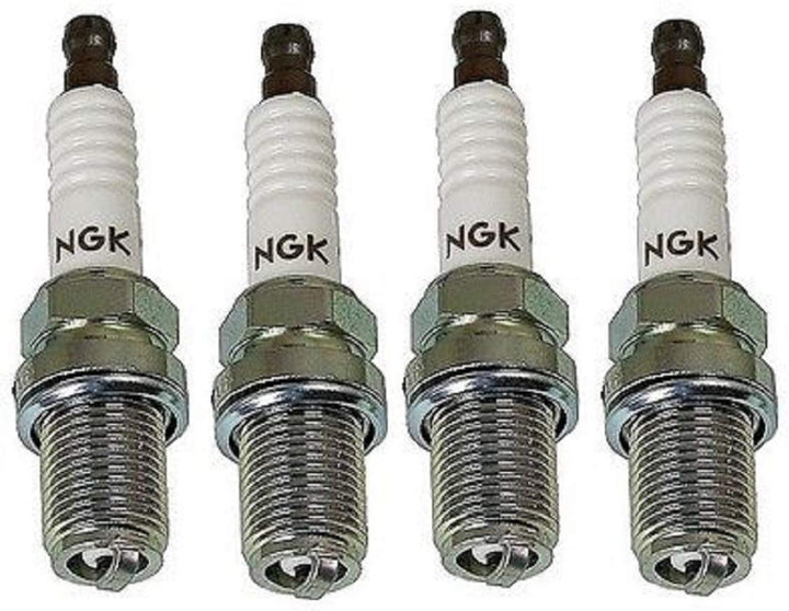 NGK V-Power Racing front pack showing four plugs and brand, ensuring correct fit
