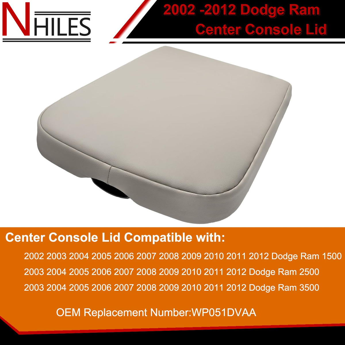 NHILES armrest lid close-up of plastic texture and edge for durable feel