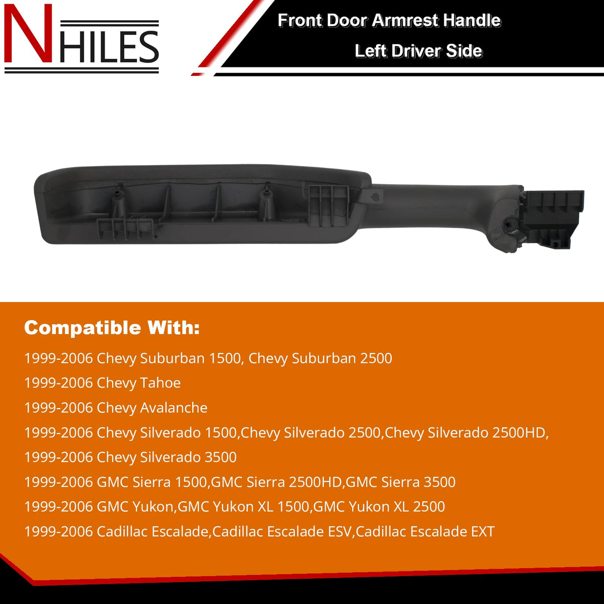 NHILES armrest mounting points detail showing precise alignment