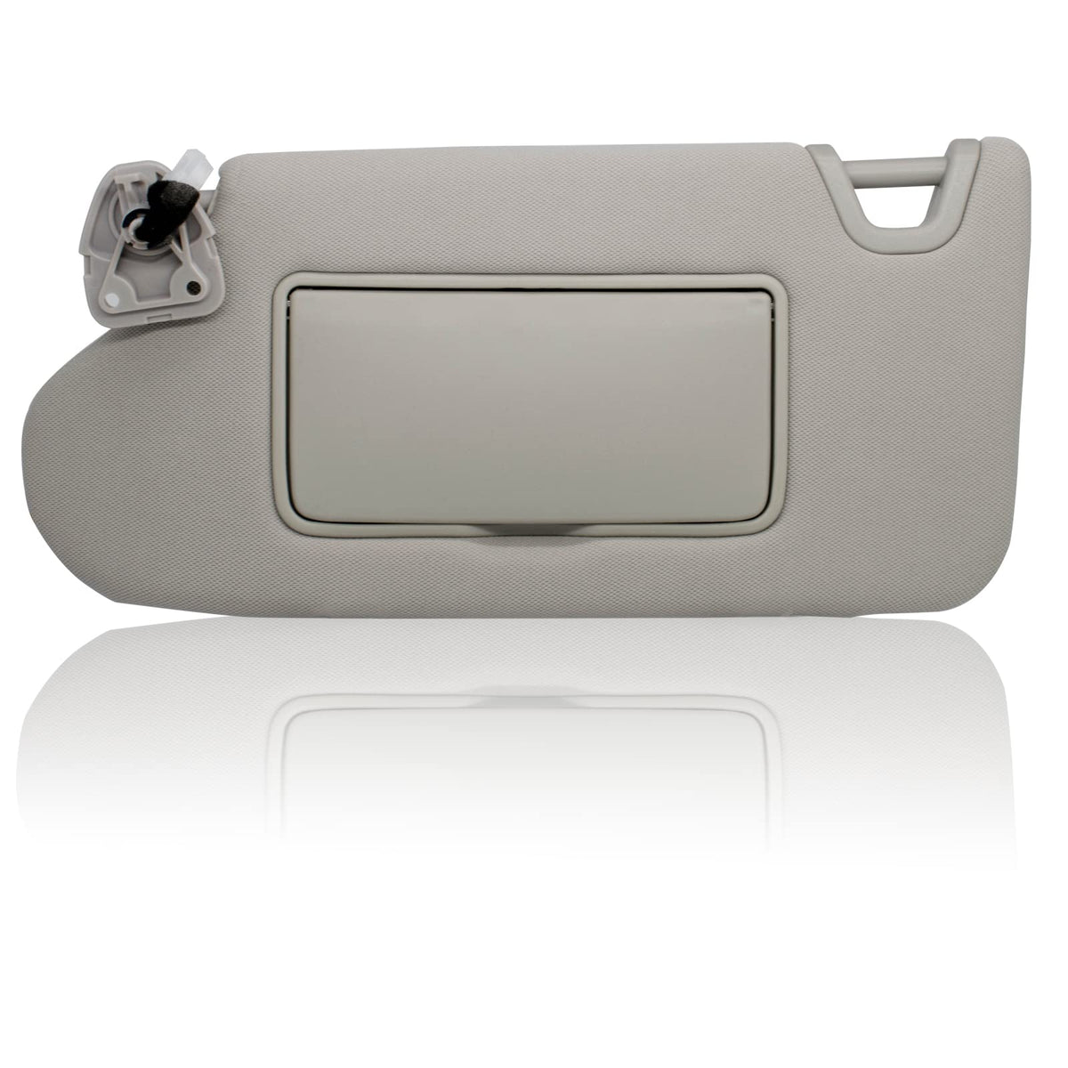 NHILES driver sun visor front view showing neutral gray finish for seamless interior match