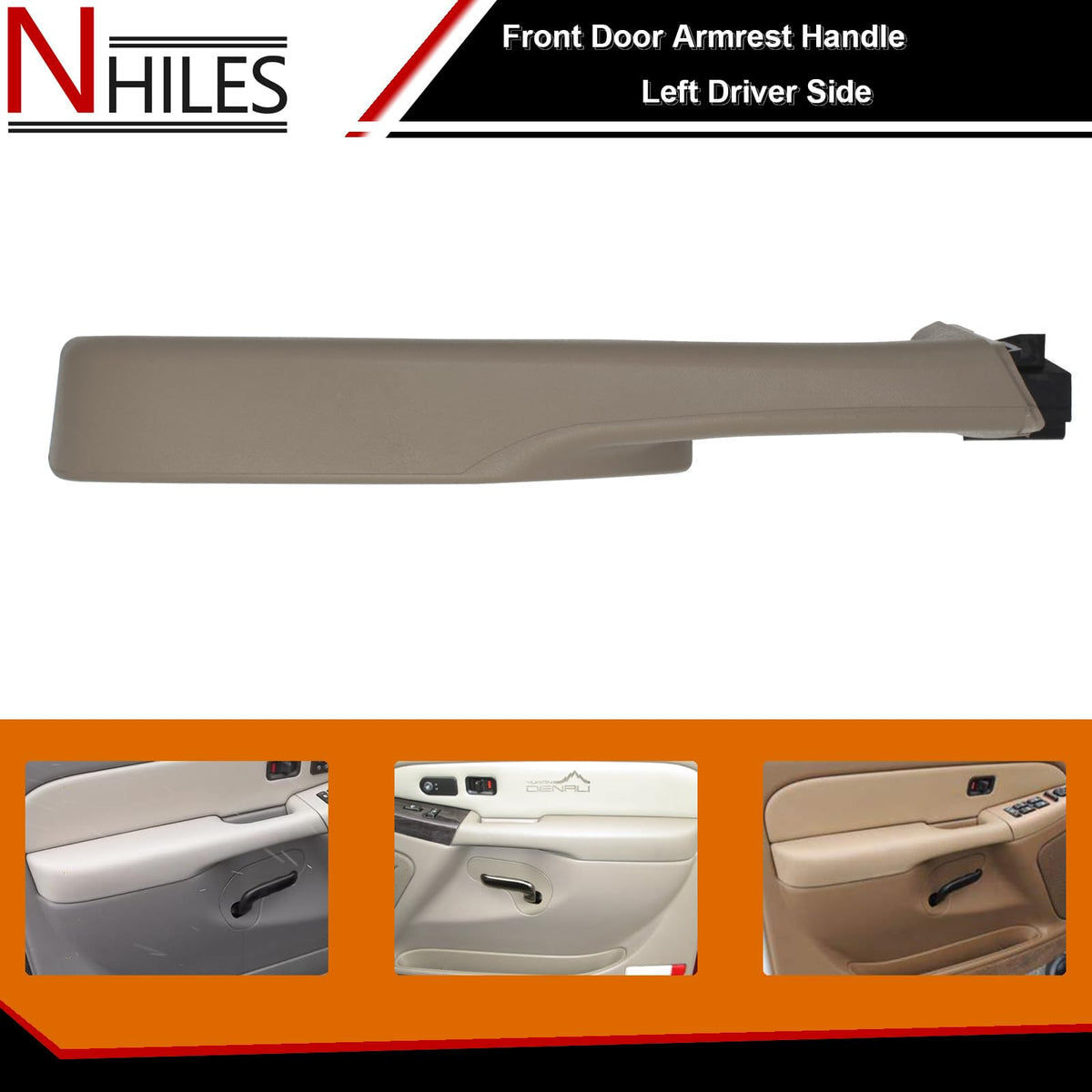 NHILES front armrest handle front view showing fit and aesthetic benefit