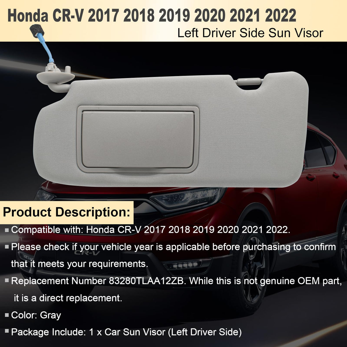 NHILES visor showing mounting points for easy installation benefit