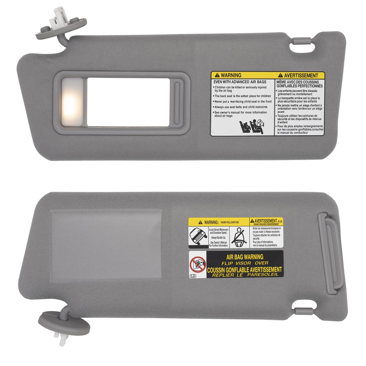 NHILES visor packaging and included parts ready for installation
