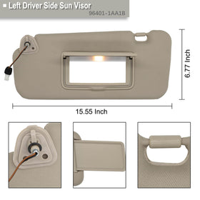 NHILES visor mounted in Nissan Murano interior demonstrating seamless color match and fit