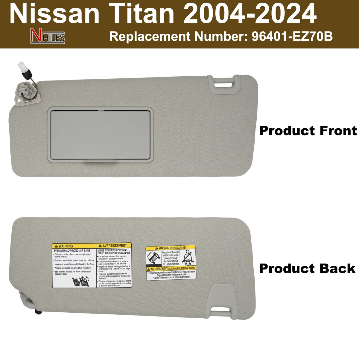 NHILES visor beside ruler showing scale for confident size verification