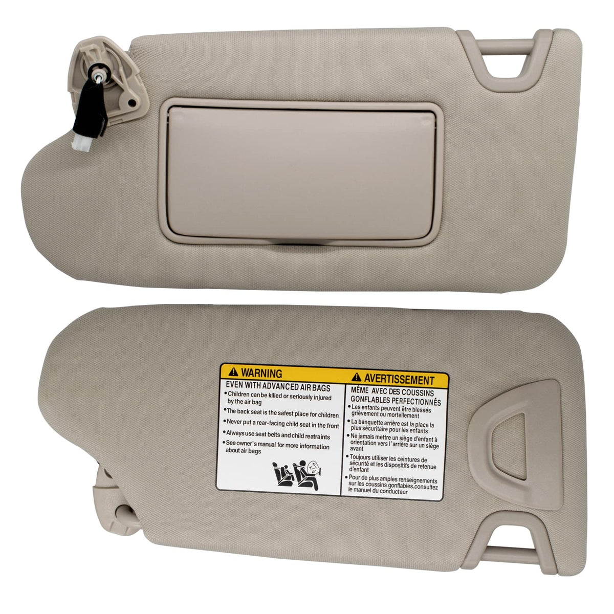 NHILES beige color swatch beside visor to match vehicle interior seamlessly