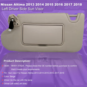 NHILES visor installed in Nissan Altima demonstrating proper fit and coverage