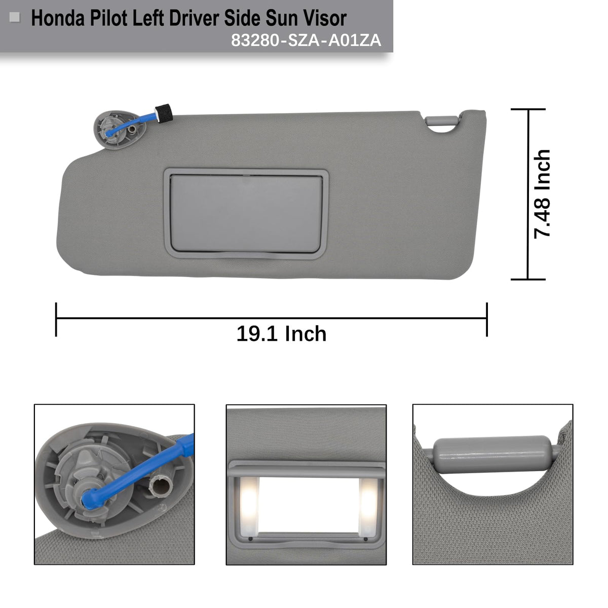 NHILES visor installed in Honda Pilot demonstrating restored glare protection