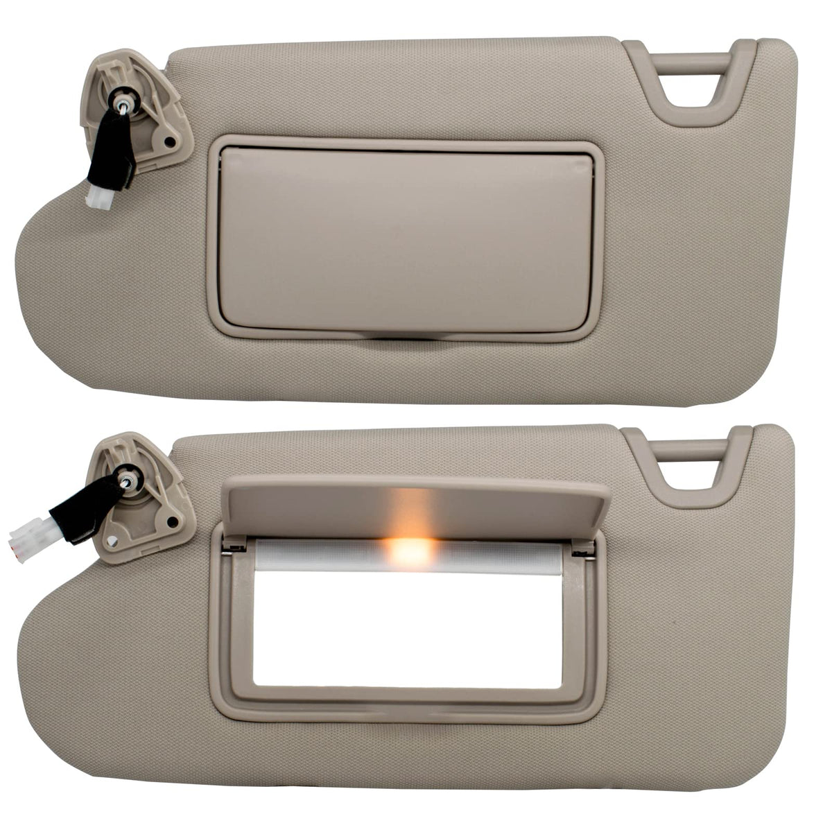 NHILES visor lamp area detail showing illuminated vanity compatibility benefit