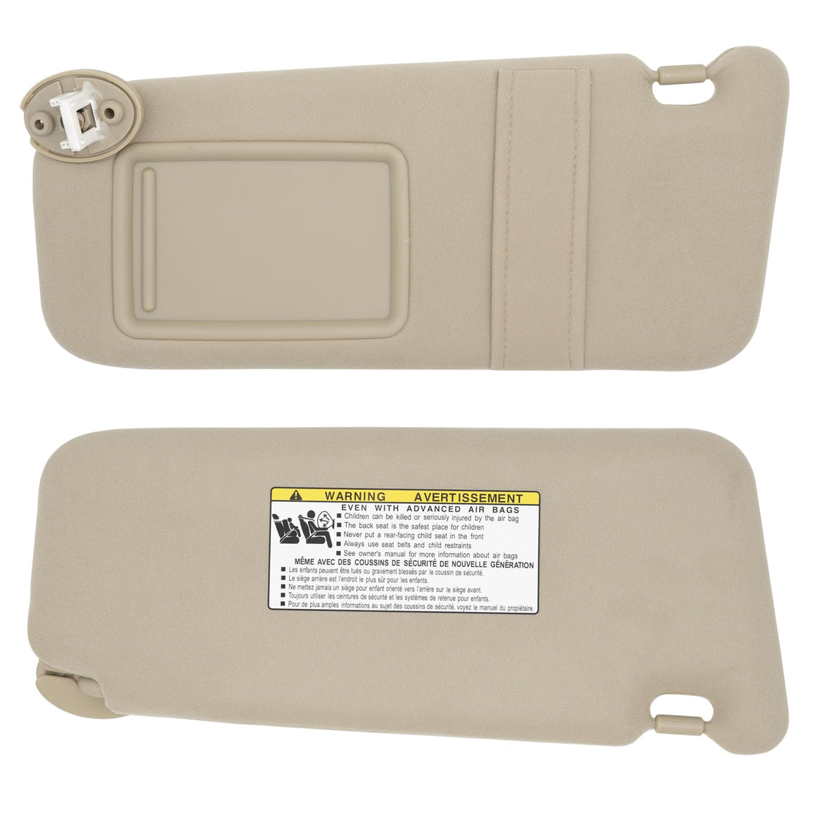 NHILES visor beside ruler showing dimensions and straightforward replacement benefit