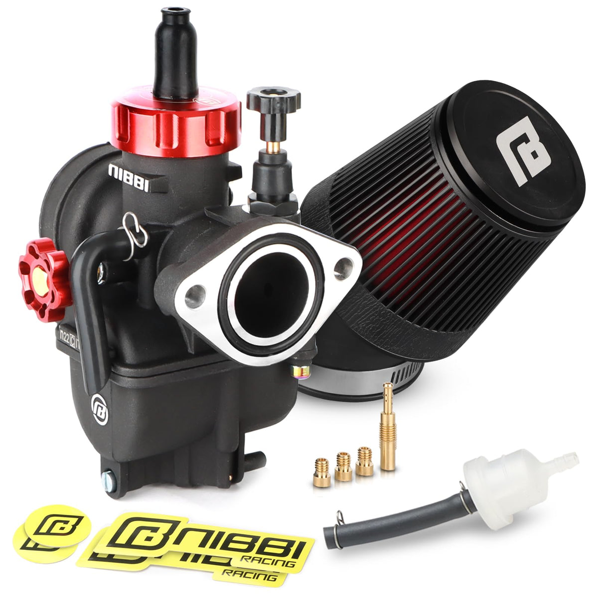 nibbi carburetor front view showing mounting pattern and improved fit