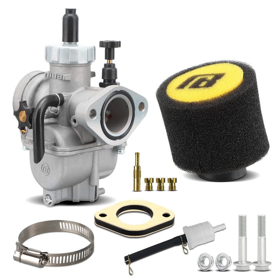 nibbi carburetor front view showing throttle linkage and intake, clear fit guidance