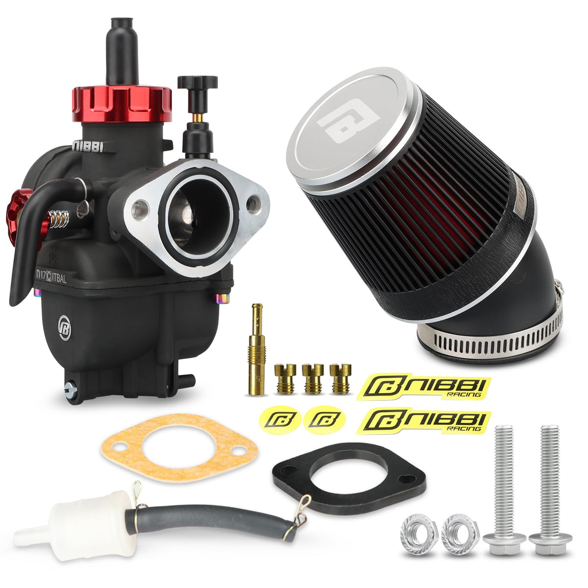 nibbi carburetor front view showing throttle bore and mounting ports for improved fitment