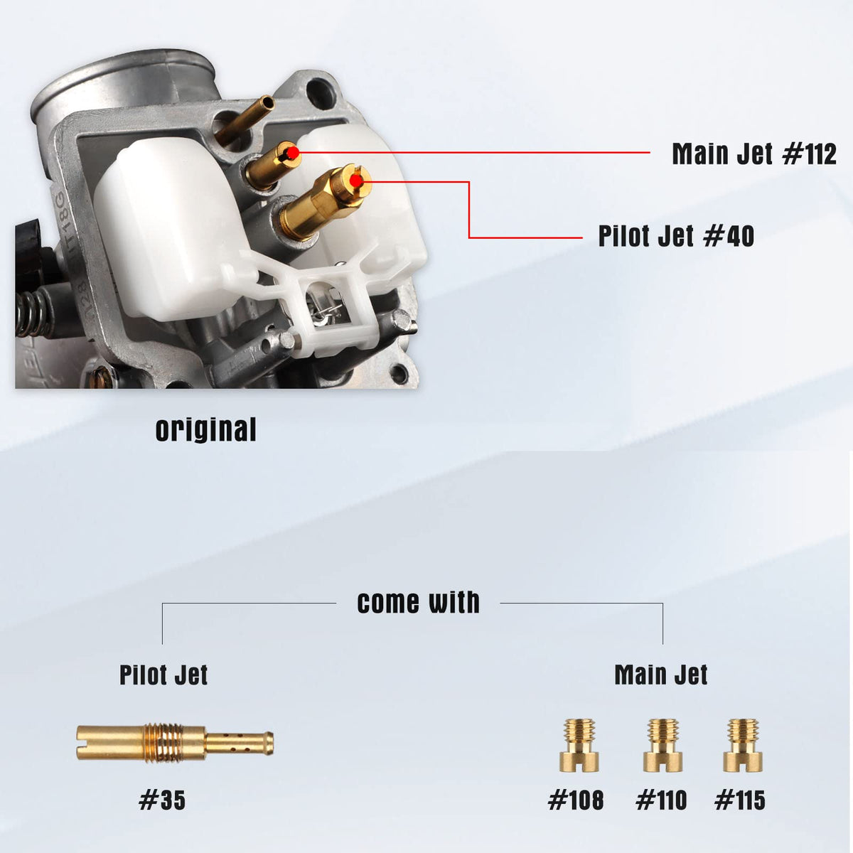 nibbi carburetor jets and accessories laid out for easy tuning