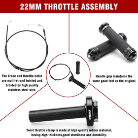 nibbi diameter scale comparison showing 22mm fit for common handlebars and compatibility clarity