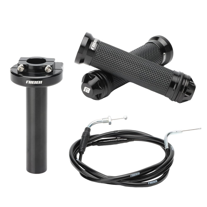 nibbi front assembly view showing complete throttle kit and quick compatibility benefit