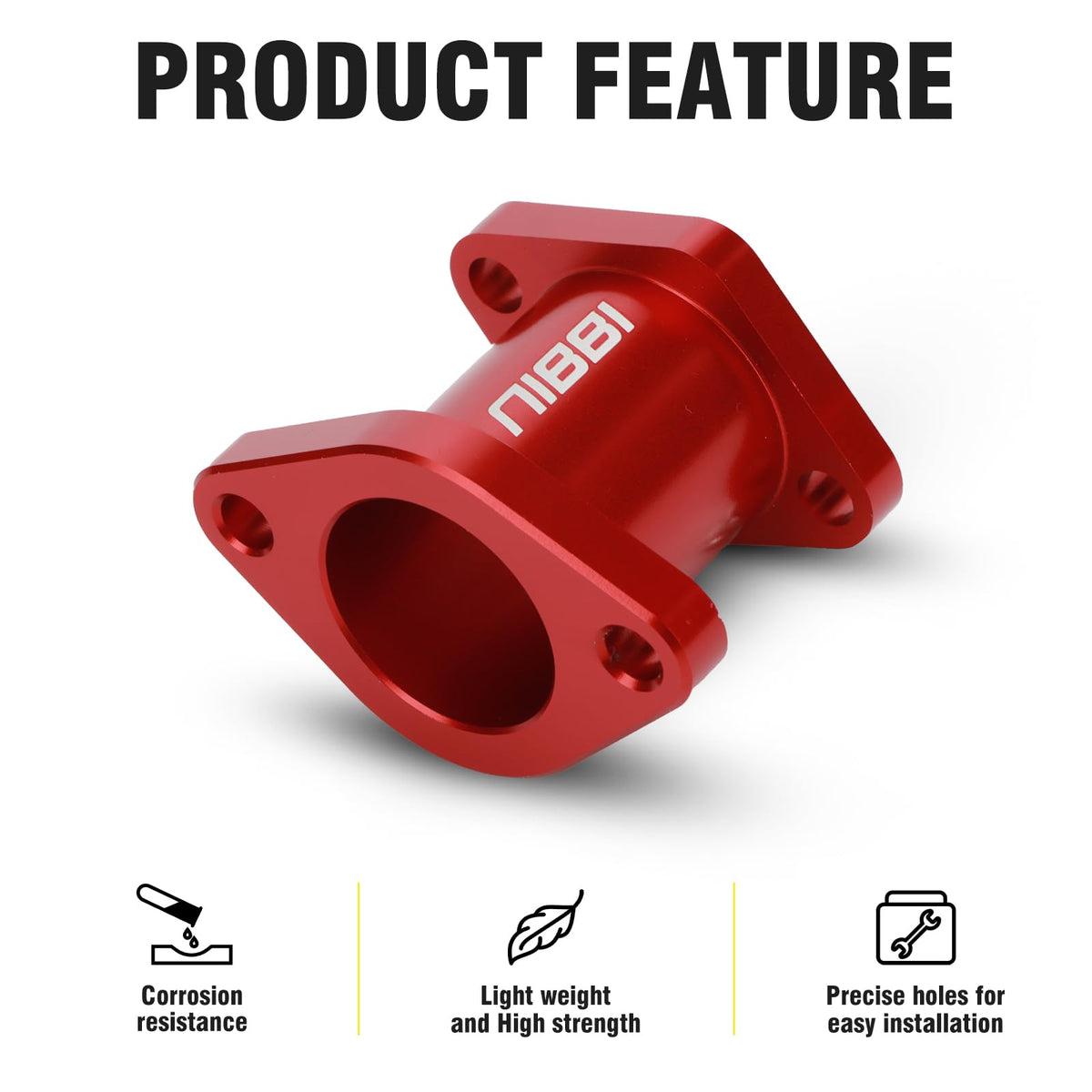 nibbi intake manifold carburetor flange detail fits PE/VM carburetors precisely