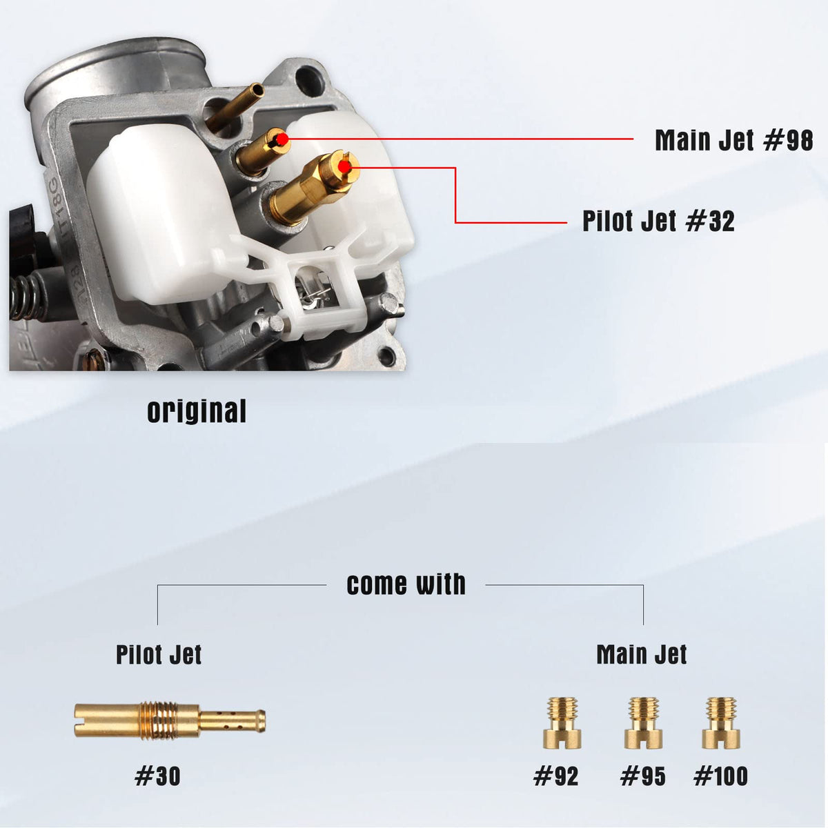 nibbi assortment of main and pilot jets supplied for versatile tuning