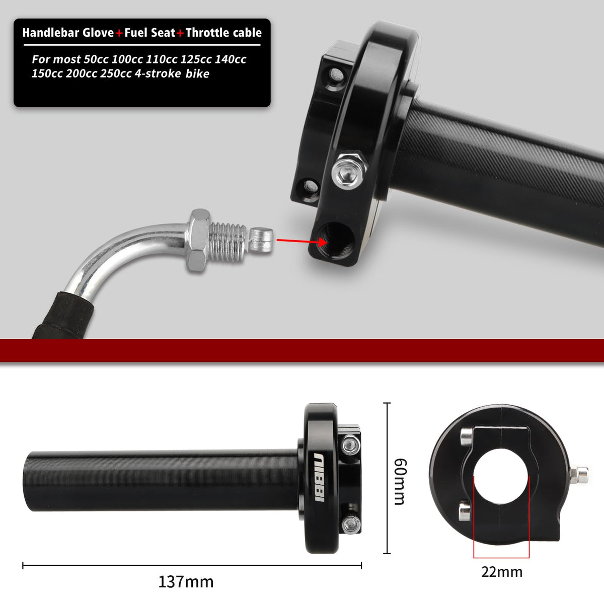 nibbi label and mounting clamp close view demonstrating simple attachment for faster installation