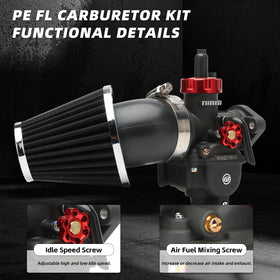 nibbi PE19 throttle valve detail highlighting needle adjustment for fuel tuning