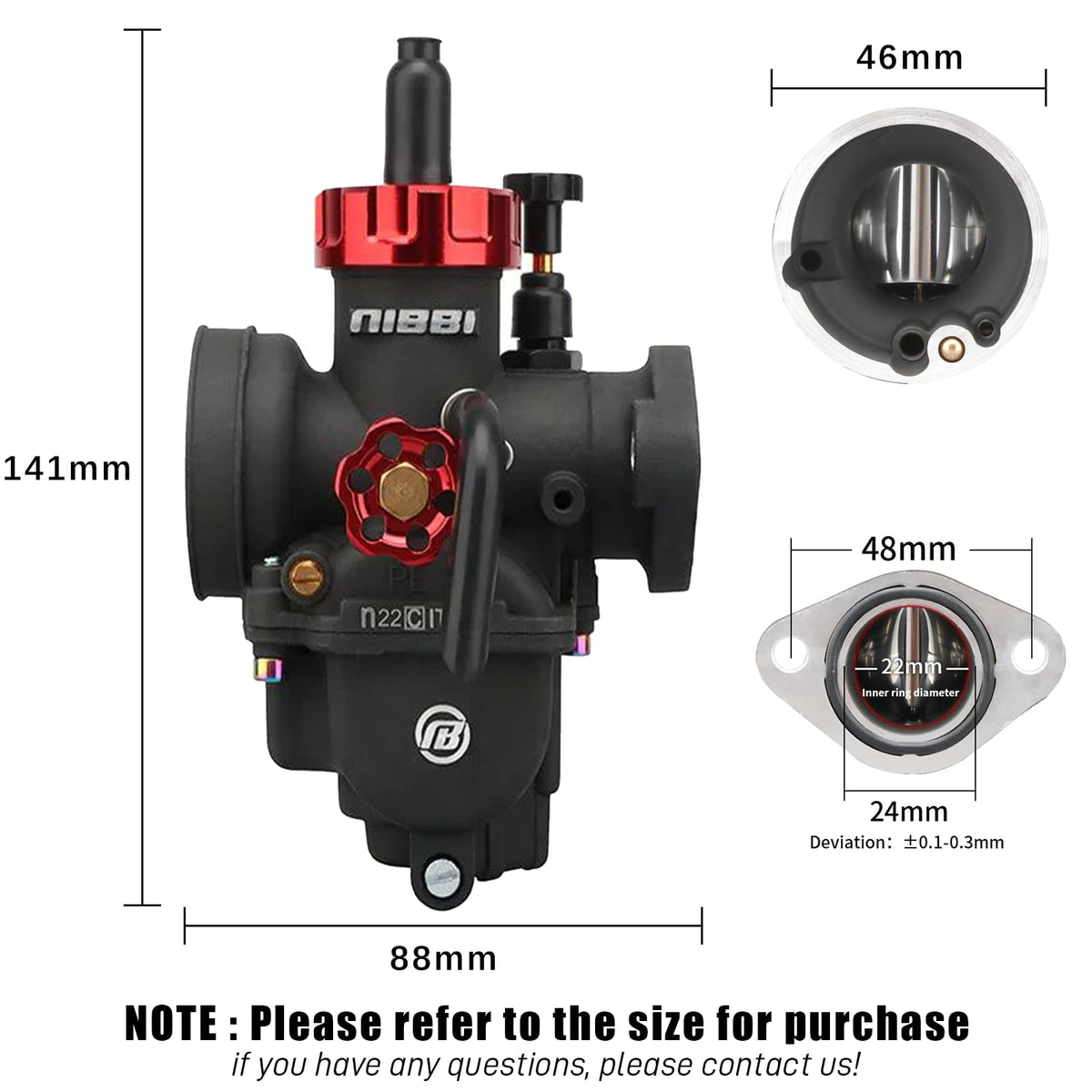 nibbi carburetor jets and needles laid out for tunability and easy maintenance