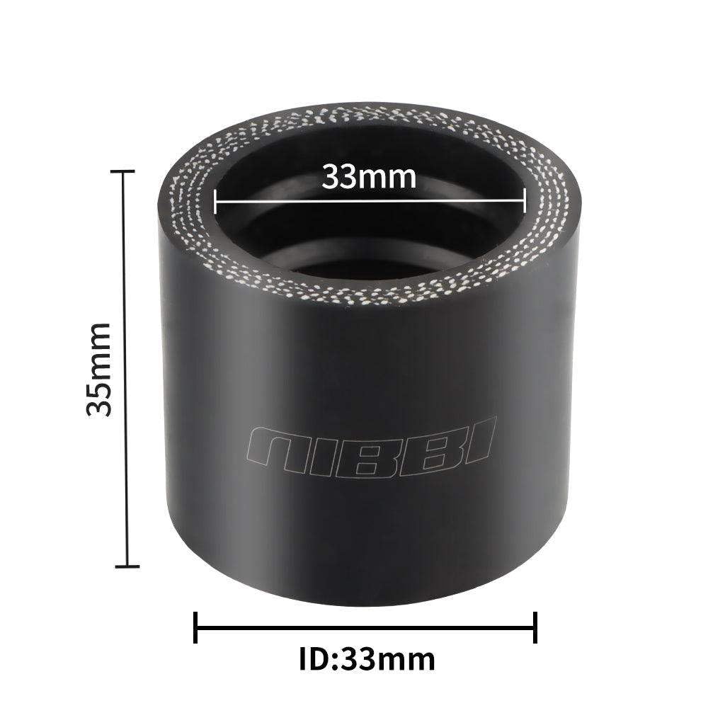 nibbi rubber boot inner diameter detail showing 33mm fit accuracy