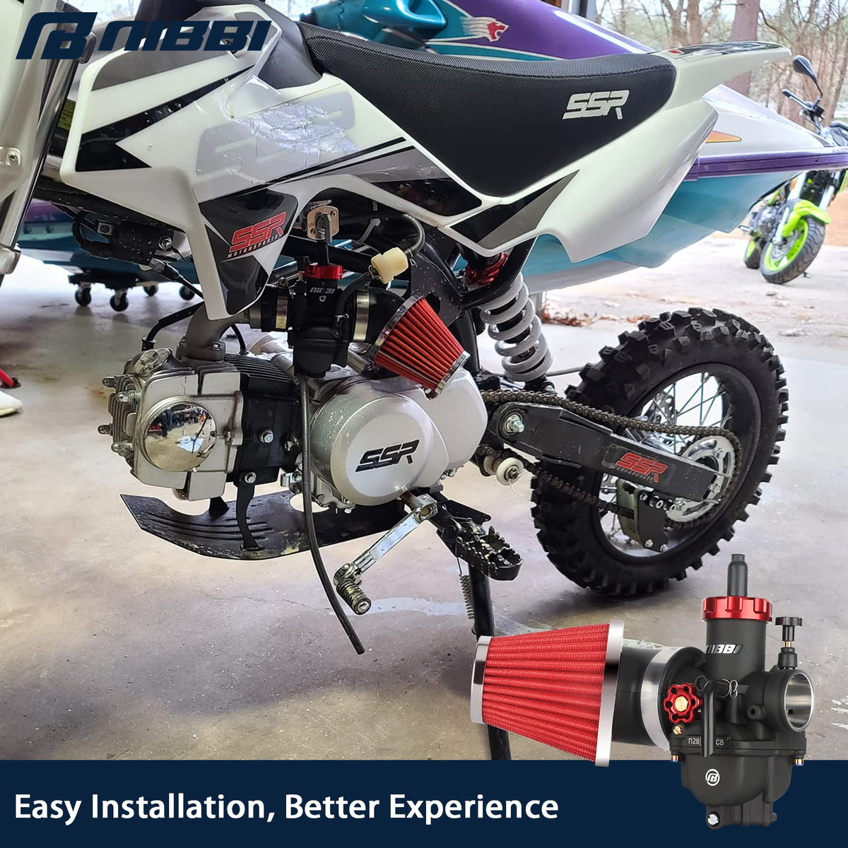 nibbi carburetor beside ruler showing size and scale for compatibility checks